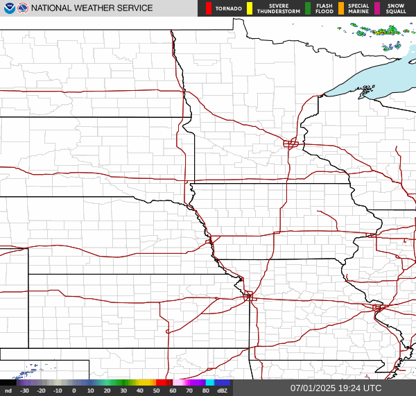 Weather radar map