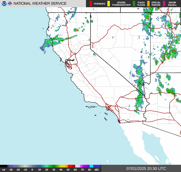 Weather radar map