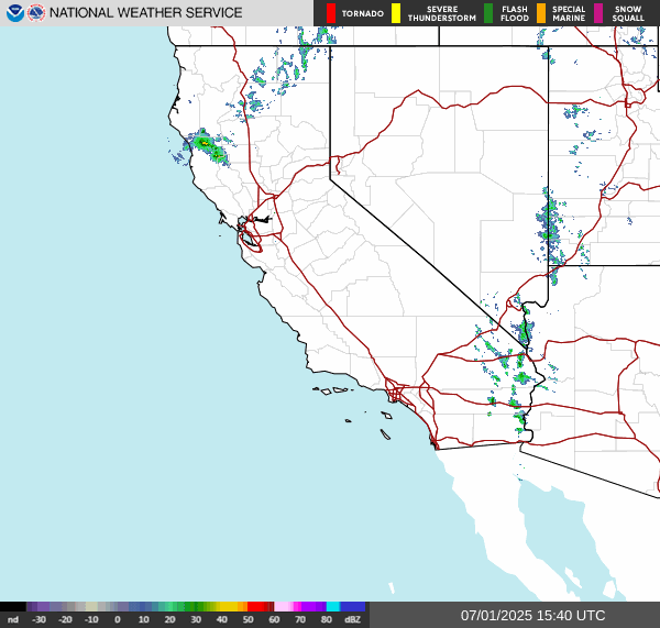 Weather radar map