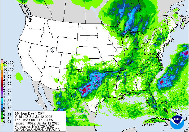 Weather radar map