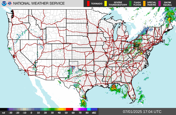 Weather radar map