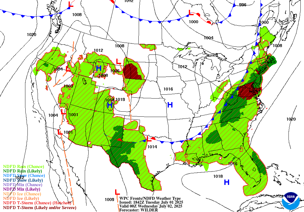 Weather radar map